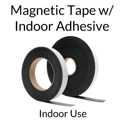 Magnet Tape Rolls with Adhesive - Indoor Use