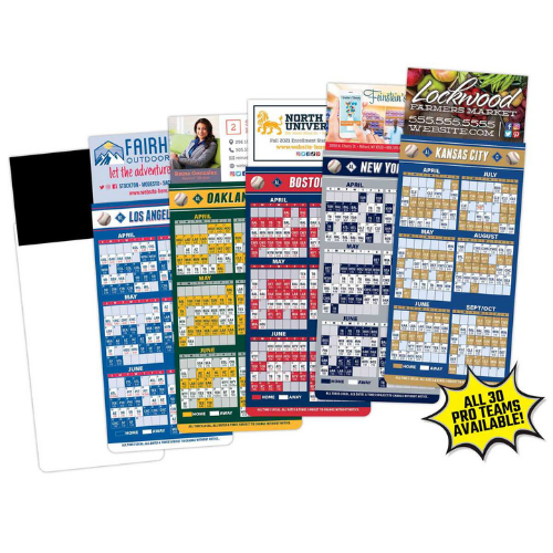 Pro Baseball Team Schedule Magna-Card Business Card Magnets 3.5