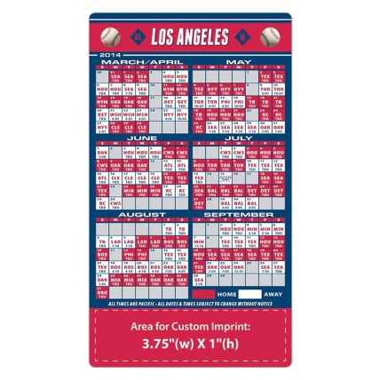 Custom Los Angeles Angels Baseball Team Schedule Magnets 4 ...