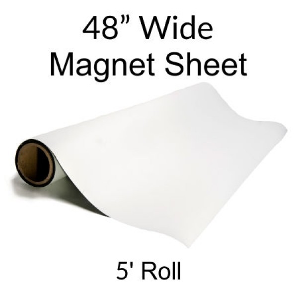 24" width x8Ft ROLL 30 Mil Blank Magnetic Sign Sheet Magnum Magnetic Made in USA