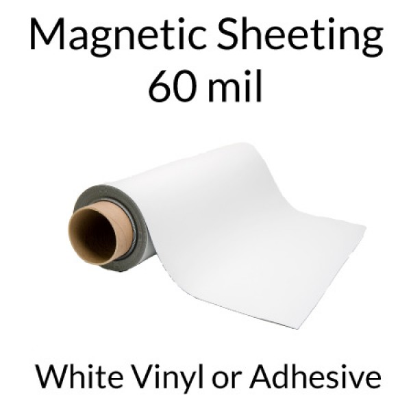 12" x 60" roll flexible White Magnetic Car Vehicle advertising sheet sign vinyl 