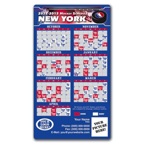 New York Rangers Pro Hockey Schedule 