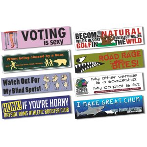 Custom Magnetic Bumper Stickers includes FREE SHIPPING