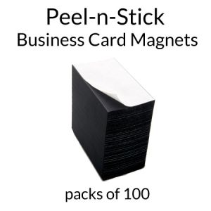 Bright Creations Self Adhesive Business Card Magnets with Brown Cards, Peel and Stick, 100 Pack