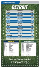 Detroit Lions Pro Football Schedule Magnets 4" x 7" | Custom-Magnets