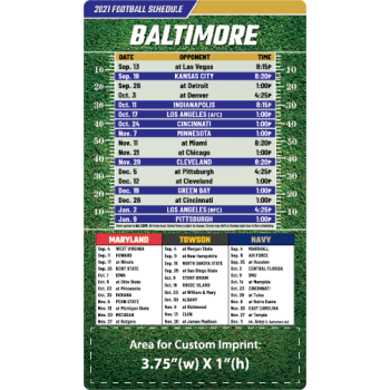Magnetic NFL Football Schedule - Minnesota Vikings